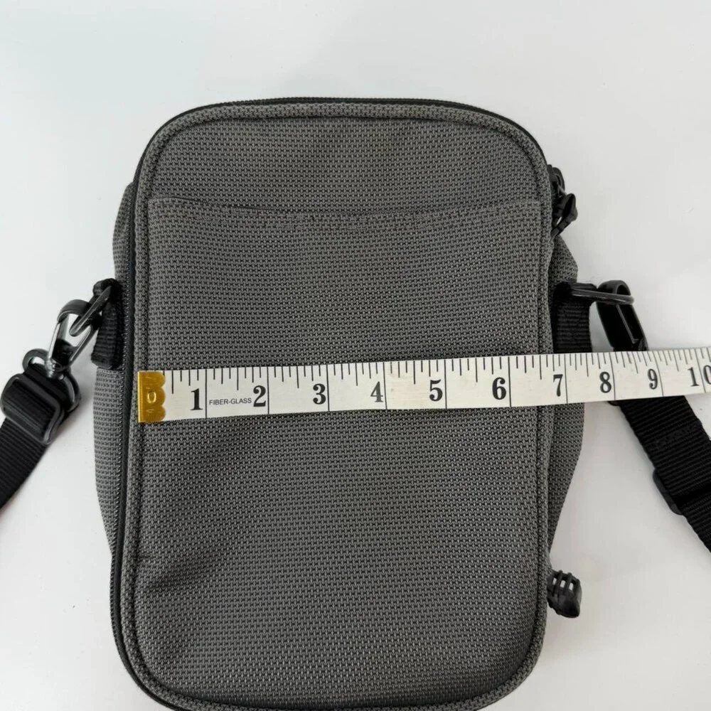TUMI Leather & Canvas Unisex Shoulder Bag